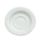 Thumbnail image #1 for 1880 Hospitality Arcadia by Oneida® R4510000501 Porcelain Saucer, 5-5/8" Round, Medium Rim, Embossed, Bright White Case of 3 Dozen