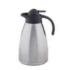 Thumbnail image #1 for TableCraft Products 10297 Vacuum-Insulated Stainless Steel Coffee Carafe, 34 oz., Thumb-Press Black Lid Case of 6