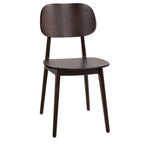 Thumbnail image #1 for G & A Commercial Seating 4615-VS Stackable Wood Side Chair with Solid Back, Veneer Seat, European Beechwood Frame