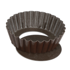 Thumbnail image #1 for JB Prince M187 200 8-Inch Round Fluted Tart Mold with Removable Bottom, Nonstick Tinned Steel