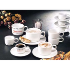 Thumbnail image #2 for Libbey Flint 902903008 China Saucer, 6-1/4" Round, 2-1/4" Well, Medium