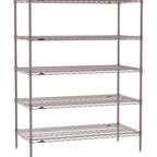 Thumbnail image #1 for Metro Super Erecta SE-1830K4-63-S5 Wire Stationary Starter Wire Shelving Unit, 30"W x 18"D x 63"H, 800 lb. capacity per shelf, 2000 lb. capacity per