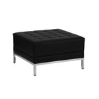 Thumbnail image #1 for Flash Furniture Hercules - Imagination ZB-IMAG-OTTOMAN-GG Modular Tufted Ottoman, Black LeatherSoft Upholstery, 28"W x 28"D x 17"H