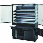 Thumbnail image #2 for MVP Group LLC Kool-It KSSD-45BS Pastry Merchandiser Base, Non-Refrigerated, 44.76"W, 3 Solid Hinged Doors, Black Exterior