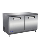 Thumbnail image #1 for Valpro Commercial Refrigeration VP Series VPUCF60 Two-Section Reach-In Undercounter Freezer, Solid Doors, 15.5 cu. ft., Stainless Steel