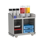 Thumbnail image #1 for Lakeside Manufacturing 8708 Full-Serve Stainless Steel Hydration Cart with 2 Compartments and Adjustable Ledges