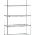 Thumbnail image #1 for Metro Super Erecta SE-2142C-86-S5 Wire Stationary Starter Shelving Unit, 42"W x 21"D x 86"H, Chrome, 5 Shelves