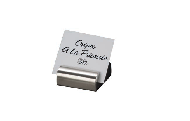 Product image #4 for American Metalcraft Stainless Steel Brushed Satin Slim-Slit Menu Card Holder, 2 x 2 x 3/4 Inch