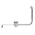 Thumbnail image #1 for Fisher 24880 Twist Waste Valve with Overflow Assembly, Basket Strainer, Stainless Steel, 3-1/2" Opening, 1-1/2" Drain Outlet
