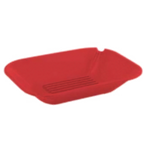 Thumbnail image #1 for Alegacy Foodservice Products 498FR Plastic All-Purpose Prep Tray, Red, 9-1/2 x 7-3/16 x 1-5/8 Case of 24