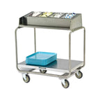 Thumbnail image #1 for Lakeside Manufacturing 216 Open Stainless Steel Tray and Silver Cart for 130 16" x 22" Trays with 5 Quarter-Size Pan Positions