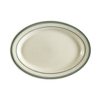 Thumbnail image #1 for CAC China Greenbrier GS-41 Ceramic Oval Platter, 13-1/2 x 9-1/4 in, 1-1/4 in H, Rolled Edge 1 Dozen