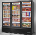 Thumbnail image #6 for True Full-Length Three-Section Glass Door Freezer Merchandiser, -10°F, 12 Shelves