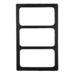 Thumbnail image #1 for G.E.T. 82741A22 . . Stainless Steel Tile, 20-13/16" x 12-3/4", with Three Rectangular Cut-Outs