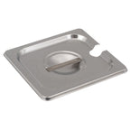 Thumbnail image #1 for Stanton Trading SPC-1600S 1/6 Size Stainless Steel Steam Table Pan Cover, Slotted, with Handle Case of 36