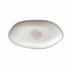Thumbnail image #1 for 1880 Hospitality Lancaster Garden by Oneida® L6703052342 Porcelain Plate, 9-3/4" Irregular Oval, Pink Floral, Warm White Case of 3 Dozen
