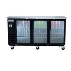 Thumbnail image #4 for Empura Refrigeration E-KBB72-3G-24 Back Bar Cooler, 73.1"W x 24.4"D, 20.8 cu. ft., 3 Swing Glass Doors