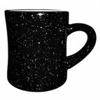 Thumbnail image #1 for International Tableware Campfire 82245-02/05 10 oz Speckled Ceramic Diner Mug, Black Exterior with White Interior Case of 3 Dozen