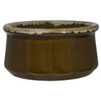 Thumbnail image #1 for International Tableware SC-12-B 12 oz Ceramic Handleless Round Paneled Onion Soup Crock, Caramel 1 Dozen