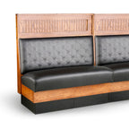 Thumbnail image #1 for JustChair Manufacturing JBSB-WSS-SBT-60-GR1/COM 60"H Upholstered Booth Banquette, Wood Frame, Button-Tufted Back