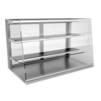 Thumbnail image #1 for RPI Industries Vienna VIDD3-27-R-SL Dry Countertop Pastry Display Case, 44-1/4" W, Full-Service, Slanted Tilt-Out Front Glass, 2 Adjustable Shelves