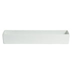 Thumbnail image #1 for G.E.T. Bugambilia COMP05-MOD-WW Salad Bar Bowl, 2.6 qt, 14-7/8 x 5 x 3 in, Rectangular Straight-Sided Cast Aluminum, White