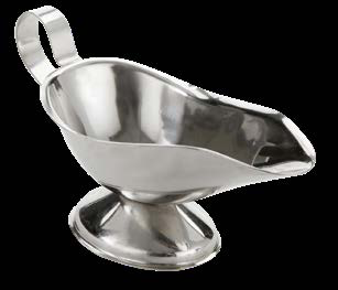Product image #4 for American Metalcraft Stainless Steel 5 oz Gravy Boat with Flat Loop Handle and Tapered Spout