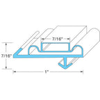 Thumbnail image #1 for AllPoints Foodservice Parts & Supplies 741223 Commercial Refrigeration Door Gasket, 28-3/4"W x 64"L OD