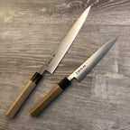 Thumbnail image #2 for Korin Inc Masamoto HMA-SWAPE-165 Japanese Petty Knife, 6-2/5", Right-Handed, 70/30 Bevel, Forged Stainless Steel, Magnolia Wood Handle