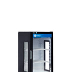 Thumbnail image #1 for Minus Forty / QBD (AeriTek) DC7HG-HC BLACK Due North QBD Countertop Glass-Door Refrigerator, Side Glass, 6.79 cu. ft., 1 Reversible Hinged Door, Black
