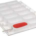 Thumbnail image #1 for JB Prince M653 Pop Mold Tray, 12-Cavity, Silicone/Plastic, Includes 50 Sticks