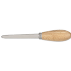 Thumbnail image #1 for Alegacy Foodservice Products 5005 New Haven Style Oyster Knife, 4" Stainless Steel Blade, Brown Hardwood Handle Case of 12