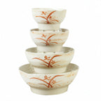 Thumbnail image #1 for Thunder Group Gold Orchid 3704 Melamine Rice Bowl, 10 oz, 4.5" Round, Wave Pattern Case of 6 Dozen