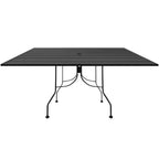 Thumbnail image #1 for Oak Street Boardwalk OB3048-STD Indoor/Outdoor Rectangular Restaurant Table, 30 x 48 in, Rolled Steel Top, Steel Base, Black