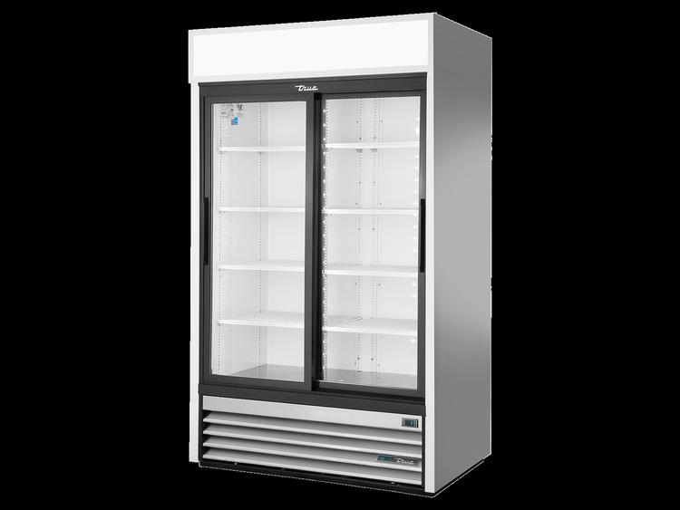 Product image #6 for True GDM-41-HC-LD Two-Section 8-Shelf Sliding Glass Door Merchandiser Refrigerator