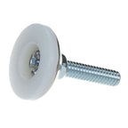 Thumbnail image #1 for AllPoints Foodservice Parts & Supplies 263798 Table Leveler, Non-Swivel, 1-Inch Stem, 1/4-Inch Thread, 1-1/8-Inch White Nylon Base