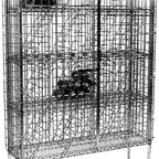 Thumbnail image #4 for Metro Super Erecta WB257C Bulk Storage Wine Shelving Rack, 48"W x 14"D x 74-3/4"H, 16-Case Capacity, Chrome Wire
