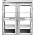 Thumbnail image #1 for Continental Refrigerator Designer Line D2RENSSPTHD-GD-GD Two-Section Pass-Through Reach-In Refrigerator, 57" Wide, Stainless Steel, Glass Doors