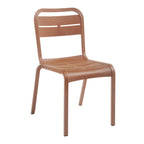 Thumbnail image #1 for Grosfillex Cannes UT011814 Indoor/Outdoor Resin Stacking Side Chair, Contoured Slotted Back, Terra Cotta Case of 4