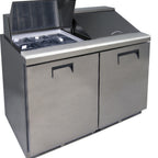 Thumbnail image #1 for QualServ (Middleby) UCSP160-SS61A U-Line Corporation (Middleby) Commercial Sandwich Prep Table, 60.5 in W, 2 Doors, 2–6 Pan Top