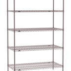 Thumbnail image #1 for Metro Super Erecta SE-1842K4-74-S5 Wire Stationary Starter Wire Shelving Unit, 42"W x 18"D x 74"H, 800 lb. capacity per shelf, 2000 lb. capacity per