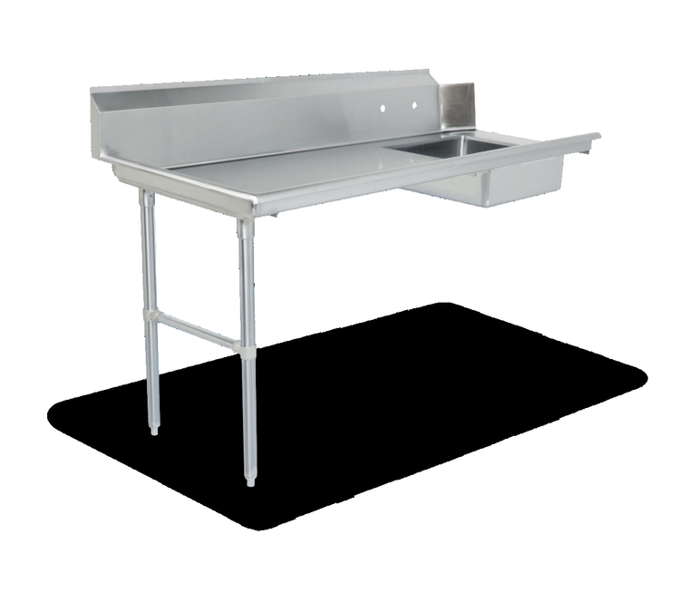 Product image #4 for Steel Works Stainless 72-Inch Straight Soiled Dish Table with Right-to-Left Flow and Pre-Rinse Bowl