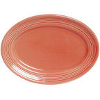 Thumbnail image #1 for Tuxton China Concentrix CNH-116 Ceramic Oval Platter, 11-1/2 x 8-3/8 in, Wide Rim 1 Dozen
