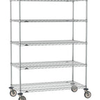 Thumbnail image #1 for Metro Super Erecta SE-2130C-68-M5 Mobile Chrome Wire Shelving Unit, 30"W x 21"D x 68"H, 5 Shelves