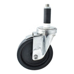 Thumbnail image #1 for BK Resources 5SS-1RA-LDP-TLB 1" Expanding Stem Swivel Caster, 5" Polyolefin Wheel, Top Lock Brake, 300 lb Capacity