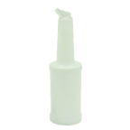 Thumbnail image #1 for Thunder Group PLSNP01W Plastic Storer and Pour Bottle, 1 Quart, White, Matching Spout and Cap Case of 12
