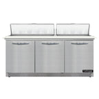 Thumbnail image #1 for Continental Refrigerator Designer Line D72N18C-FB 72-Inch 3-Door 18-Pan Front-Breathing Sandwich Prep Table