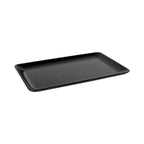 Thumbnail image #1 for G.E.T. Belize - EGS M2011RC-B Rectangular Melamine Serving Tray, Black, 20 x 11 x 1-1/4 in Case of 3