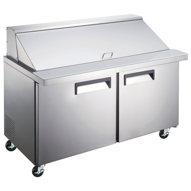 Product image #2 for Black Diamond 47-Inch 2-Section Refrigerated Mega Top Salad/Sandwich Prep Table