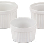 Thumbnail image #2 for JB Prince R206 3.5 Round Porcelain Soufflé Dish, 8 oz, White, 3-1/2 in Dia x 2-1/2 in H